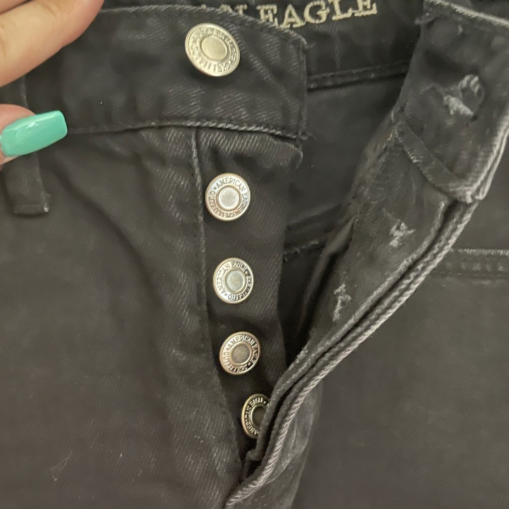 American eagle outfitters black jean skirt size 0